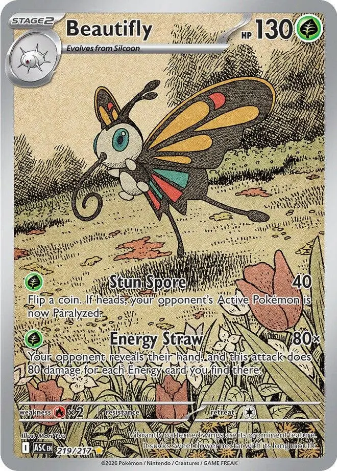 [Binder Condition] Beautifly #219 Pokemon Ascended Heroes