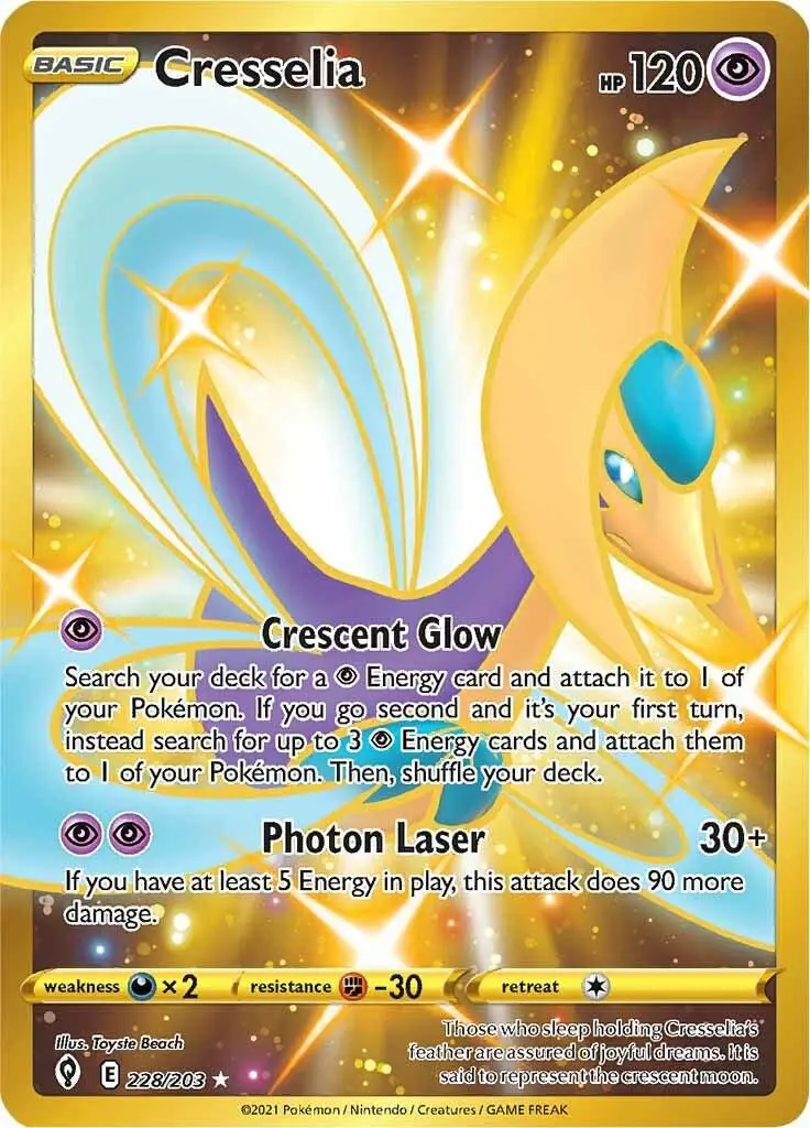 [Binder Condition] Cresselia #228 Pokemon Evolving Skies