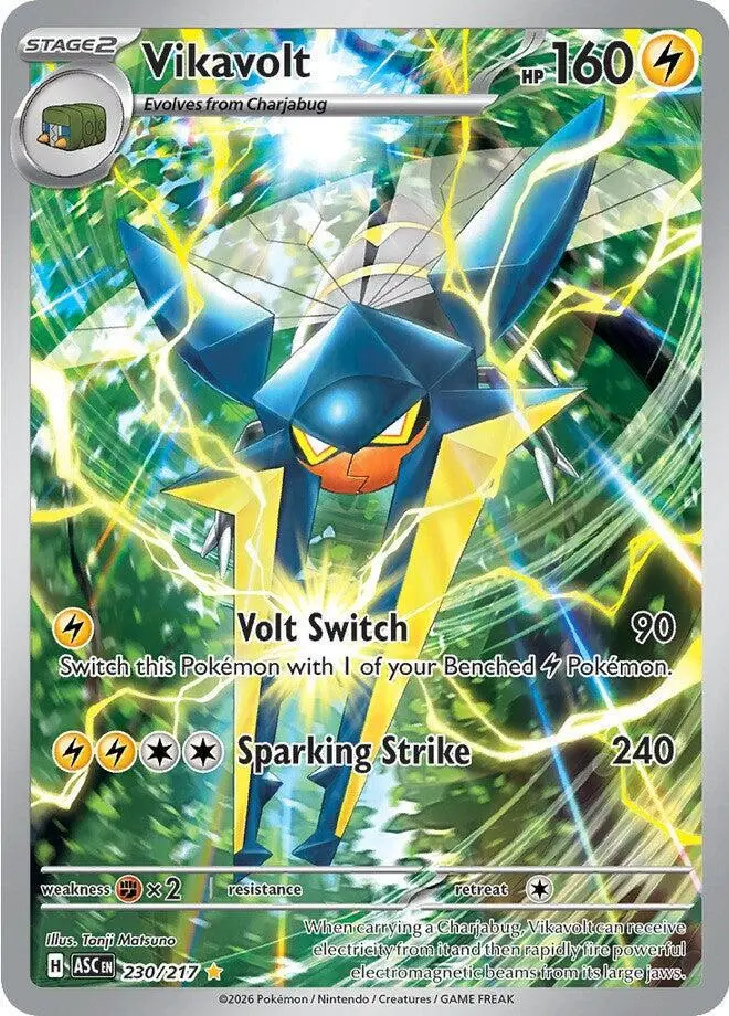 [Binder Condition] Vikavolt #230 Pokemon Ascended Heroes