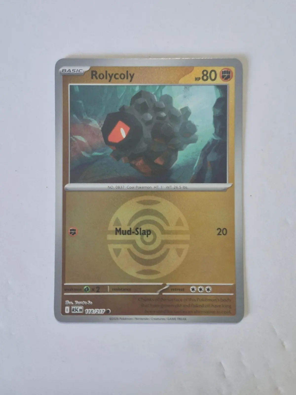 [Binder Condition] Rolycoly [Ball] #118 Pokemon Ascended Heroes
