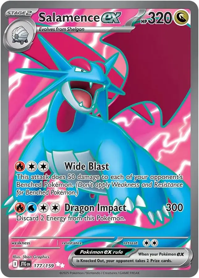 [Binder Condition] Salamence ex #177 Pokemon Journey Together