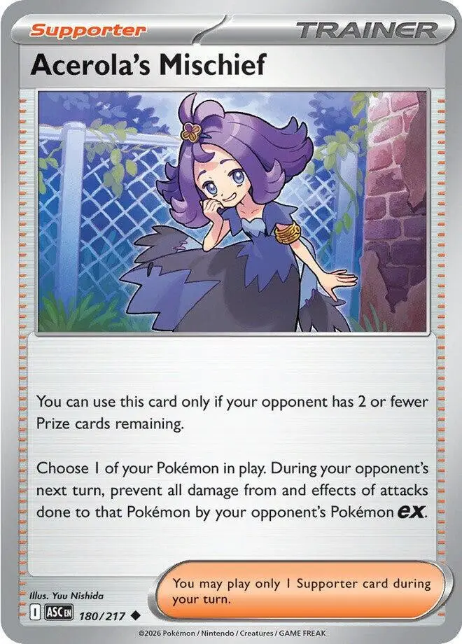 [Binder Condition] Acerola's Mischief #180 Pokemon Ascended Heroes