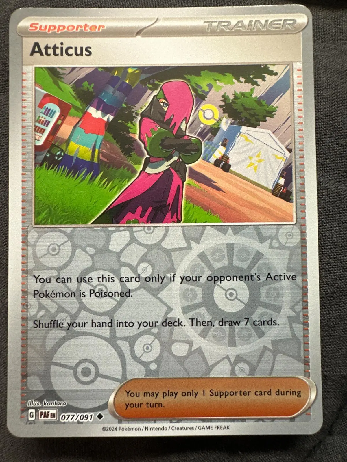 [Binder Condition] Atticus [Reverse Holo] #77 Pokemon Paldean Fates