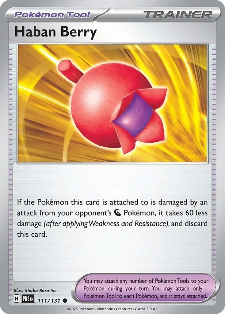 [Binder Condition] Haban Berry #111 Pokemon Prismatic Evolutions