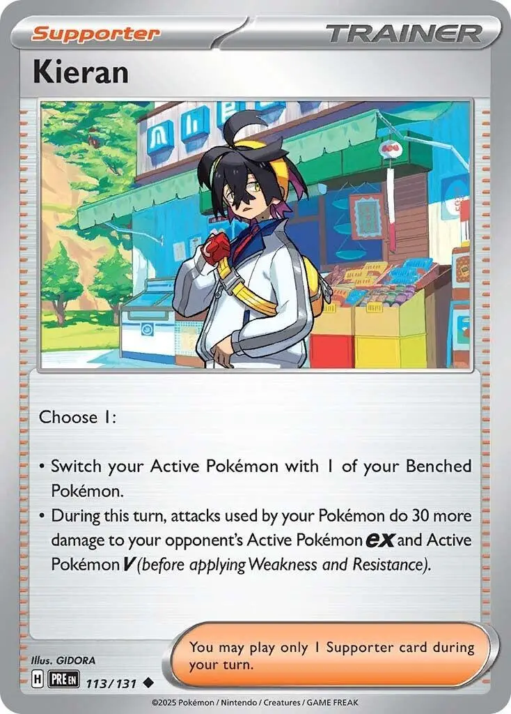[Binder Condition] Kieran #113 Pokemon Prismatic Evolutions