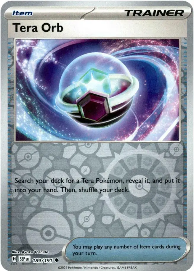 [Binder Condition] Tera Orb [Reverse Holo] #189 Pokemon Surging Sparks