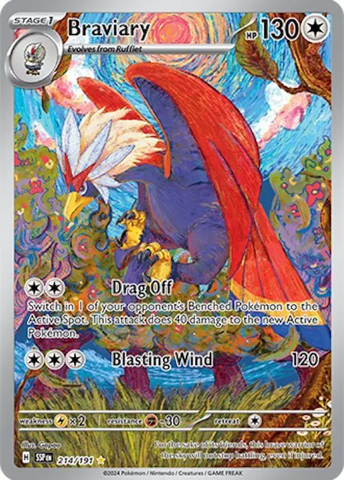 [Binder Condition] Braviary #214 Pokemon Surging Sparks