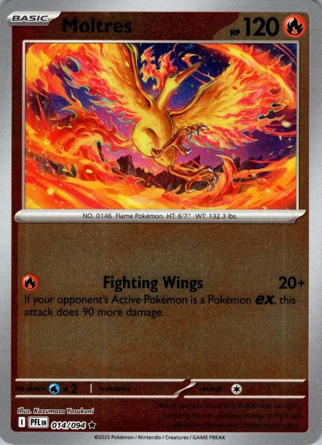 [Binder Condition] Moltres [Reverse Holo] #14 Pokemon Phantasmal Flames