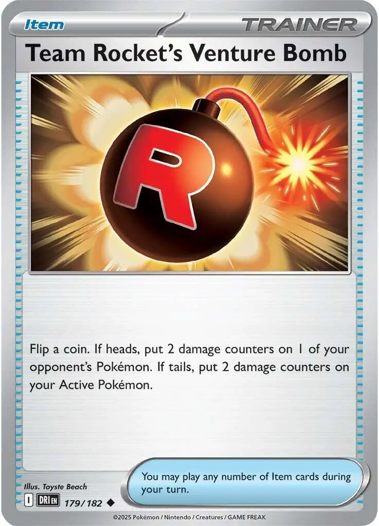 [Binder Condition] Team Rocket's Venture Bomb #179 Pokemon Destined Rivals